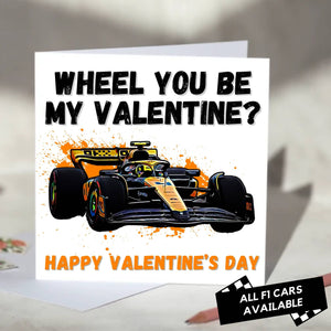 Wheel You Be My Valentine F1 Card