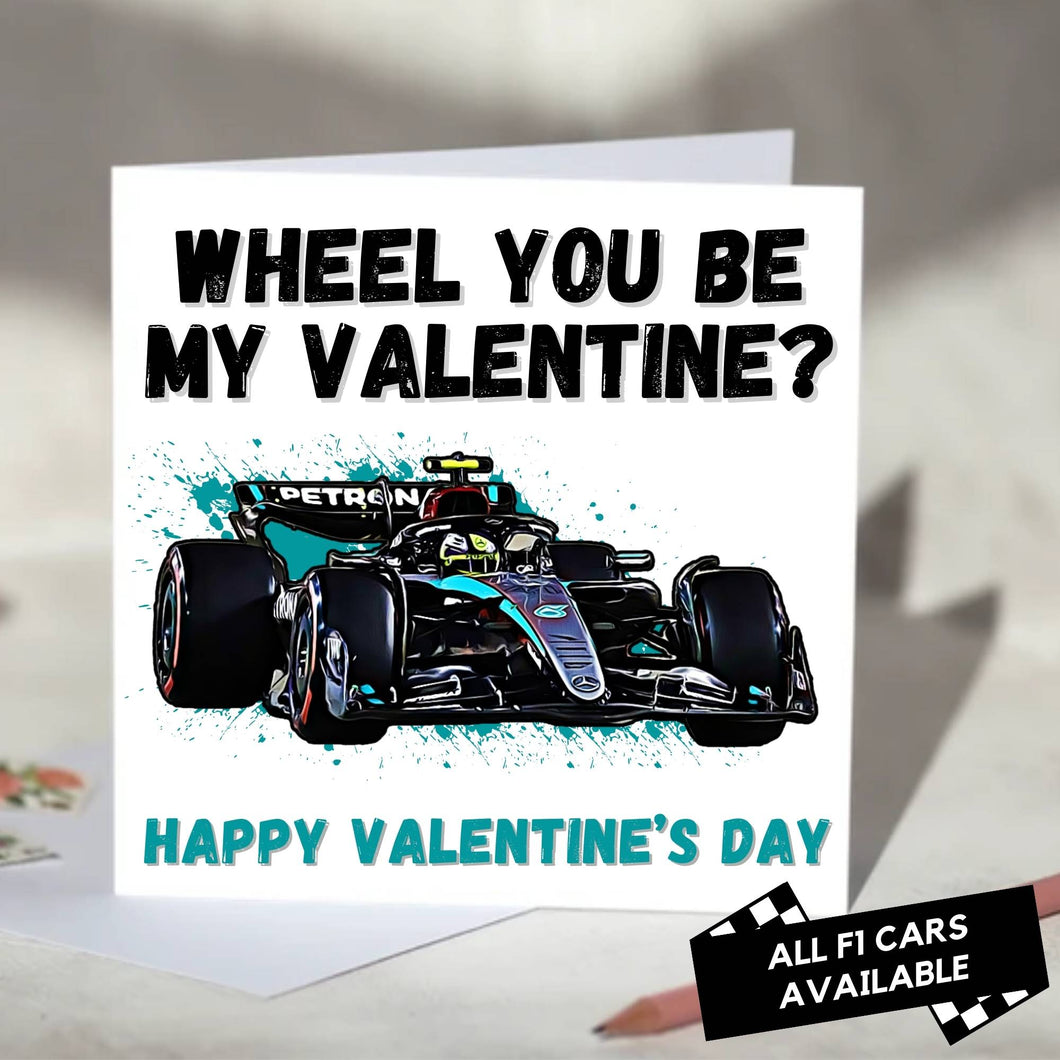 Wheel You Be My Valentine F1 Card