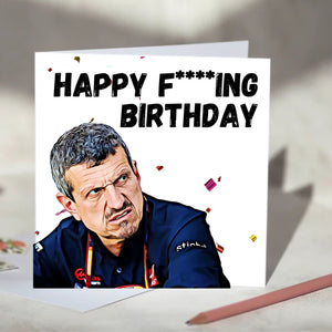 Guenther Steiner Happy Birthday F1 Card