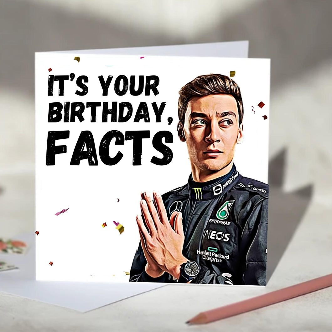 George Russell Facts F1 Card