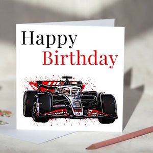 Haas F1 Personalised Birthday Card
