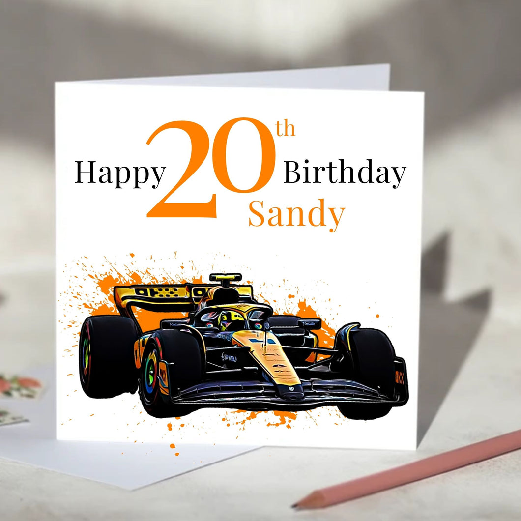 McLaren F1 Personalised Birthday Card