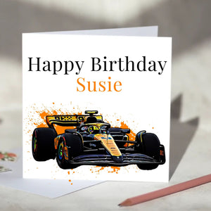 McLaren F1 Personalised Birthday Card