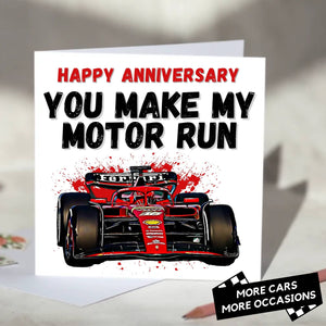 You Make My Motor Run F1 Card