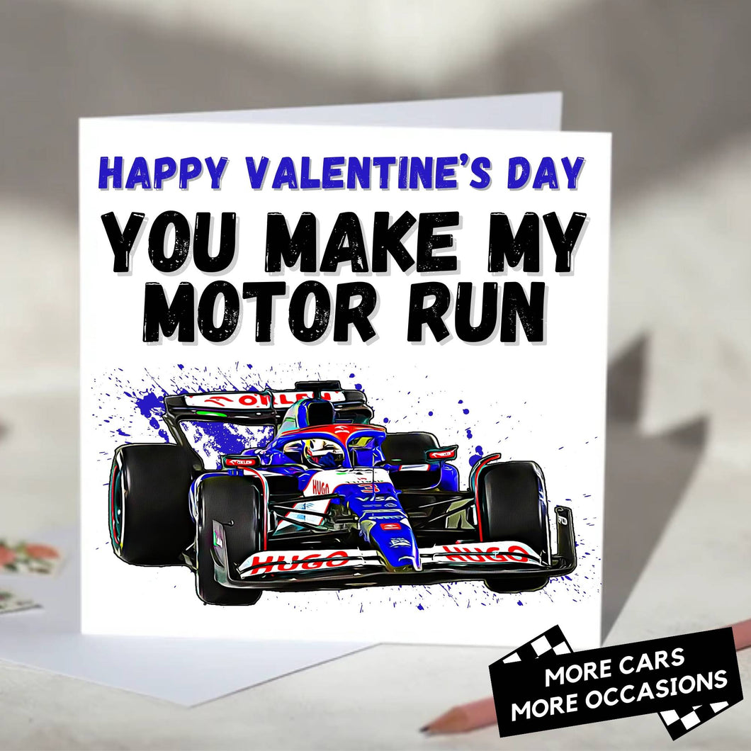 You Make My Motor Run F1 Card