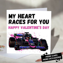 Load image into Gallery viewer, My Heart Races For You F1 Card
