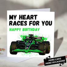 Load image into Gallery viewer, My Heart Races For You F1 Card
