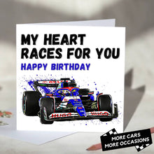Load image into Gallery viewer, My Heart Races For You F1 Card
