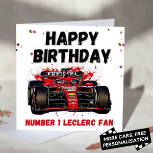 Personalised Formula 1 Birthday Card