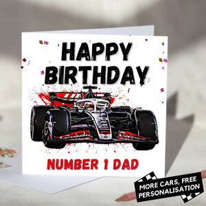 Personalised Formula 1 Birthday Card