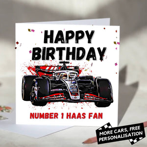 Personalised Formula 1 Birthday Card