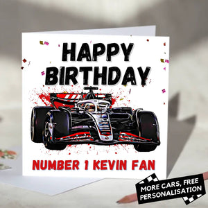 Personalised Formula 1 Birthday Card