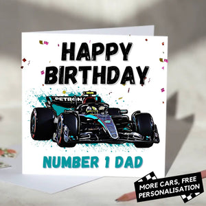 Personalised Formula 1 Birthday Card