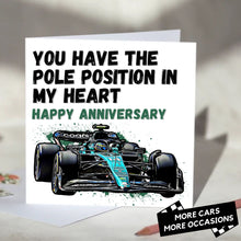 Load image into Gallery viewer, You Have The Pole Position In My Heart F1 Card
