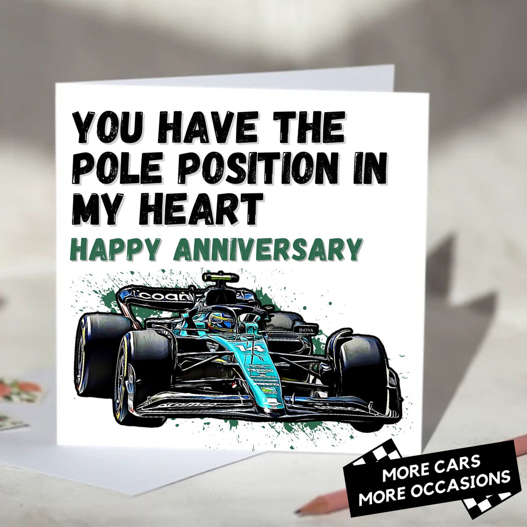 You Have The Pole Position In My Heart F1 Card