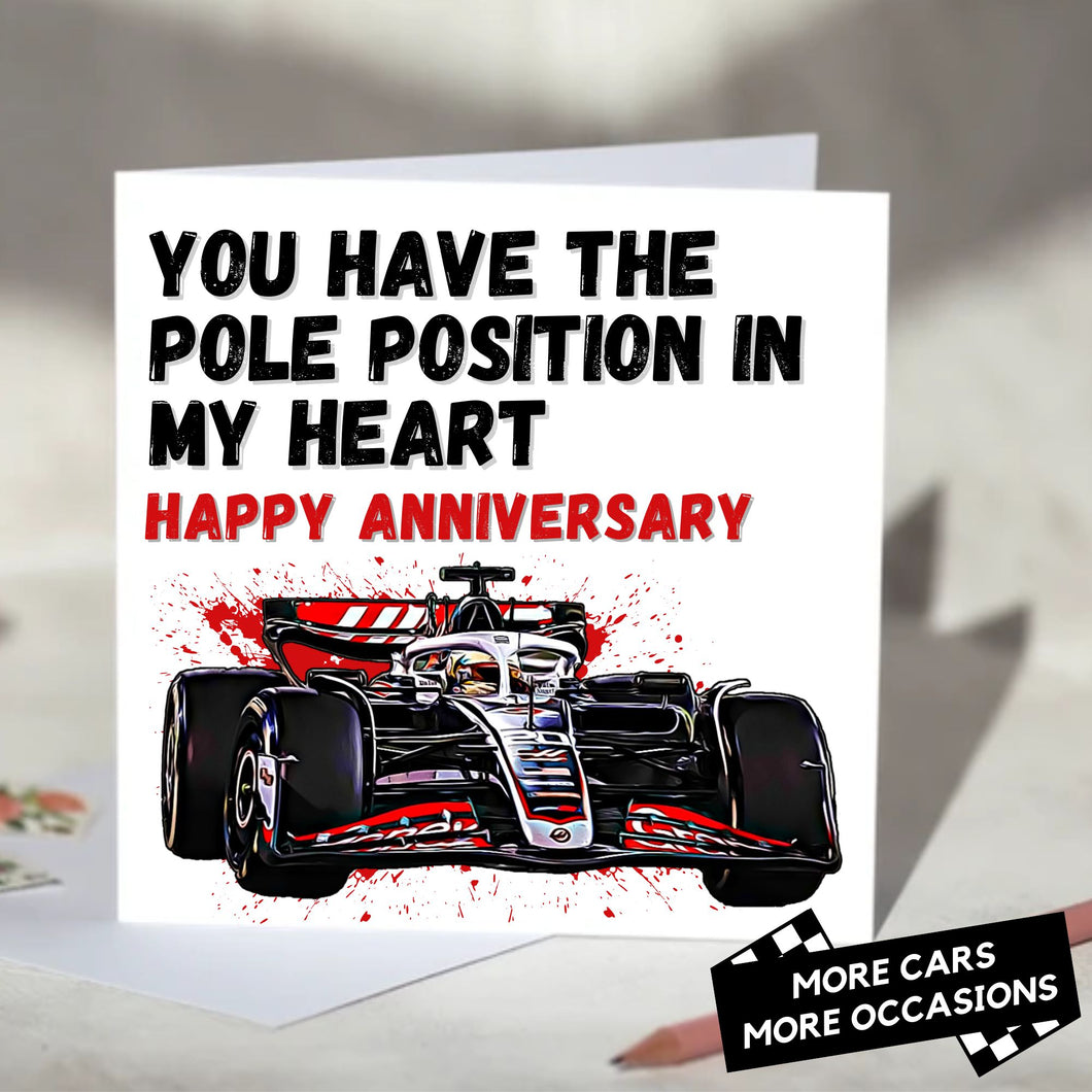 You Have The Pole Position In My Heart F1 Card