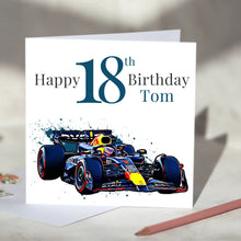 Load image into Gallery viewer, Red Bull F1 Personalised Birthday Card
