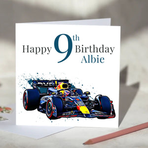 Red Bull F1 Personalised Birthday Card