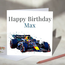 Load image into Gallery viewer, Red Bull F1 Personalised Birthday Card
