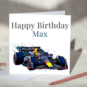 Red Bull F1 Personalised Birthday Card