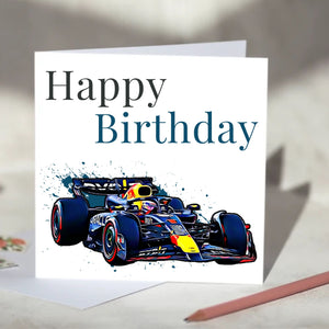 Red Bull F1 Personalised Birthday Card