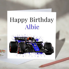 Load image into Gallery viewer, Williams Racing F1 Personalised Birthday Card
