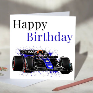 Williams Racing F1 Personalised Birthday Card