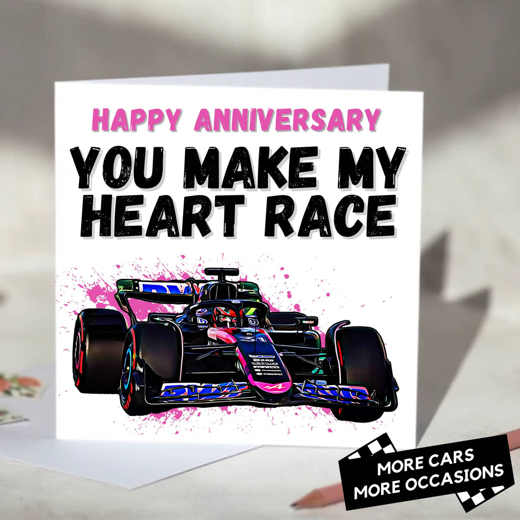 You Make My Heart Race F1 Card