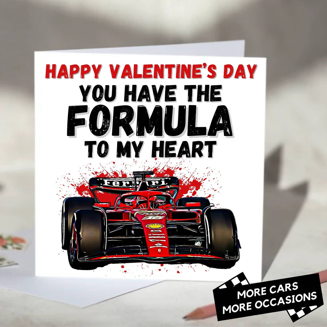 You Have the Formula To My Heart F1 Card