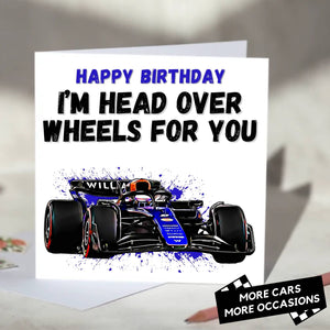 I'm Head Over Wheels For You F1 Card