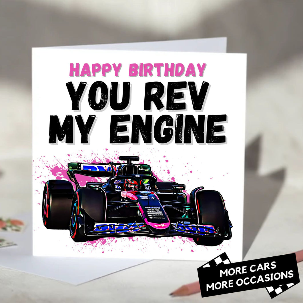 You Rev My Engine F1 Card