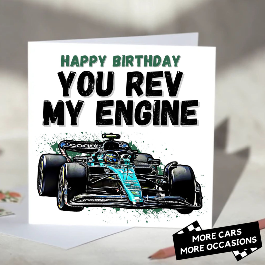 You Rev My Engine F1 Card