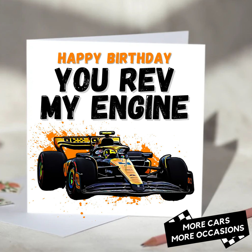 You Rev My Engine F1 Card