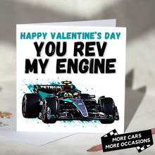 Load image into Gallery viewer, You Rev My Engine F1 Card
