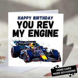 You Rev My Engine F1 Card