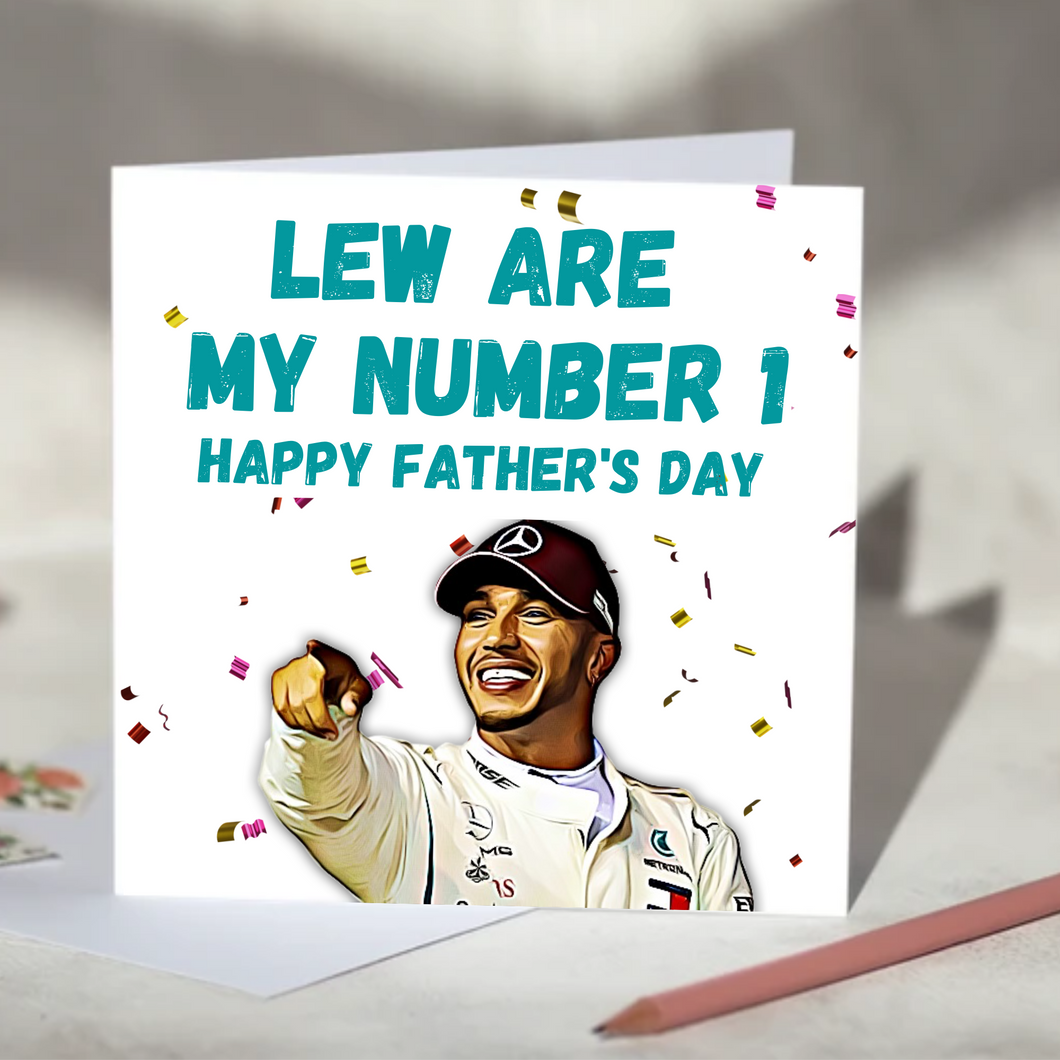 Lew Are My Number 1 Lewis Hamilton F1 Card