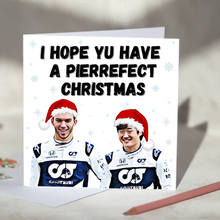 Load image into Gallery viewer, Pierre Gasly and Yuki Tsunoda F1 Christmas Card
