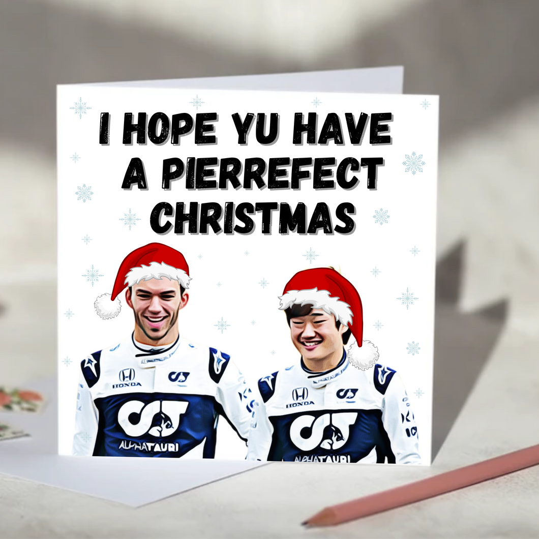 Pierre Gasly and Yuki Tsunoda F1 Christmas Card