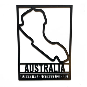 Grand Prix Circuit F1 Wooden Wall Signs, Wall Decor for Formula 1 Fans 40cmx30cm A3