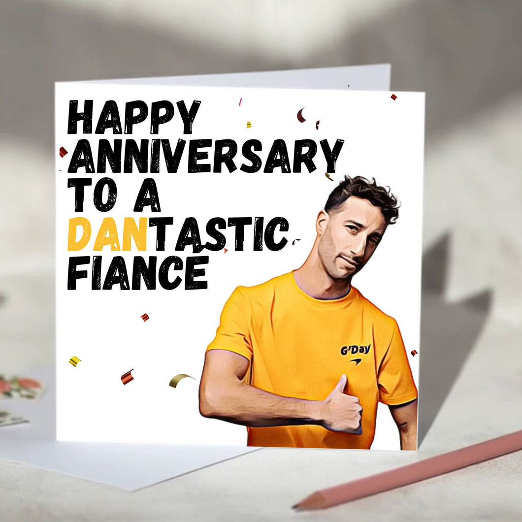 Daniel Ricciardo Dantastic Anniversary, Valentine's Day, Mother's Day, Father's Day Card