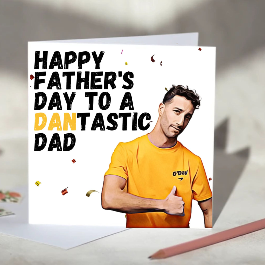 Daniel Ricciardo Dantastic Anniversary, Valentine's Day, Mother's Day, Father's Day Card