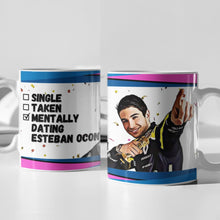 Load image into Gallery viewer, Single, Taken, Mentally Dating Lewis Hamilton F1 Mug Gift
