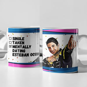 Single, Taken, Mentally Dating Lewis Hamilton F1 Mug Gift