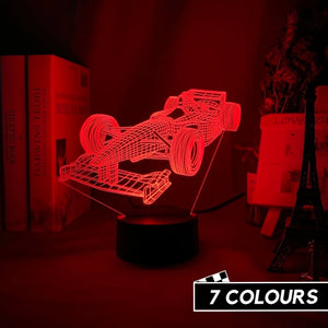 F1 Formula 1 Race Car 3D Illusion Colour Changing Led Nightlight