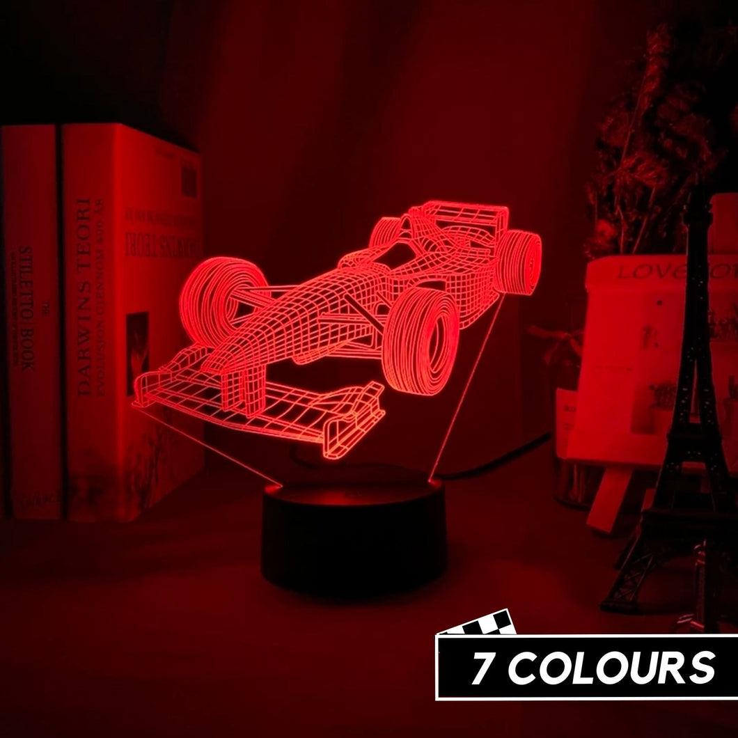 F1 Formula 1 Race Car 3D Illusion Colour Changing Led Nightlight