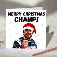 Load image into Gallery viewer, Fernando Alonso Champ Card
