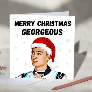 George Russell F1 Christmas Card - Merry Christmas Georgeous