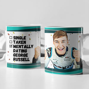 Single, Taken, Mentally Dating Lewis Hamilton F1 Mug Gift