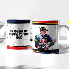Load image into Gallery viewer, Max Verstappen, Red Bull Formula 1 Mug, Ideal Gift for F1 Fan
