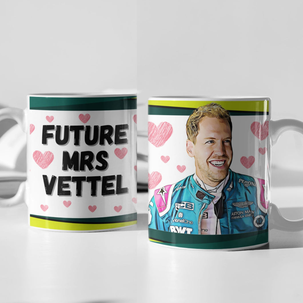 Future Mrs Sebastian Vettel F1 Mug Gift